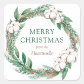 ウォーターフォーシーズンリース クリスマス スクエアシール (正面)