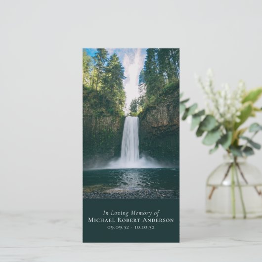 ウォーターフォートフォト祈りの言葉メモリアルブックマーク (スタンド正面)