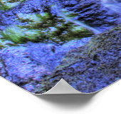 ウォーターフォールとモスHDRプリントと聖なる書物、 経典詩 ポスター (角)