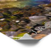 ウォーターフォールとレインボープリントw/聖なる書物、 経典Verse ポスター (角)