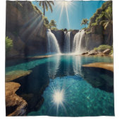 ウォーターフォールのオアシスシャワーカーカスタムテン画像 シャワーカーテン (正面)