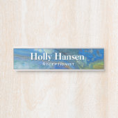 ウォーターフォールアクリルフローアート机用ネームプレート サインプレート (正面)