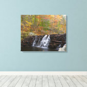 ウォーターフォールアットローレルヒル州パークI キャンバスプリント (インサイチュ (ウッドフロア))