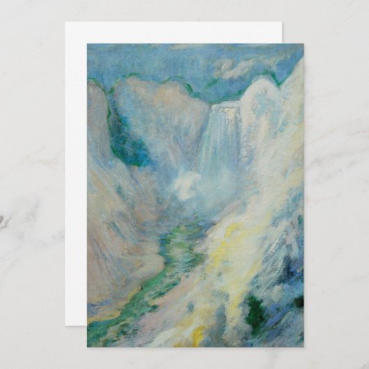 ウォーターフォールイエローストーンbyトワクトマンヴィンテージアート (正面/裏面)