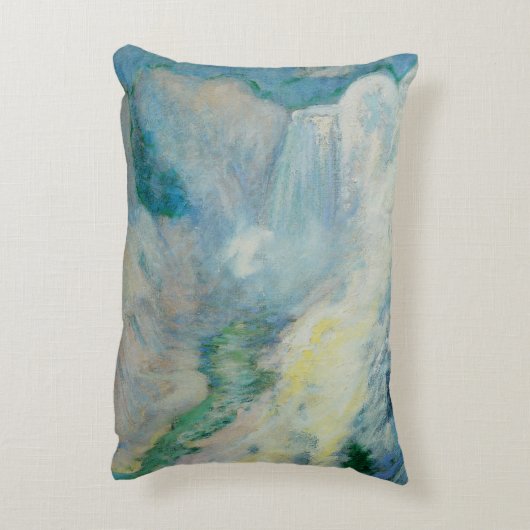 ウォーターフォールイエローストーンbyトワクトマンヴィンテージアート アクセントクッション (裏面(縦))