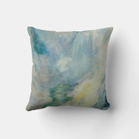 ウォーターフォールイエローストーンbyトワクトマンヴィンテージアート クッション (裏面)