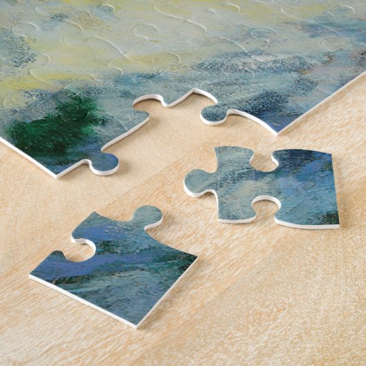 ウォーターフォールイエローストーンbyトワクトマンヴィンテージアート ジグソーパズル (側面)