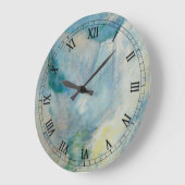 ウォーターフォールイエローストーンbyトワクトマンヴィンテージアート ラージ壁時計 (傾斜)