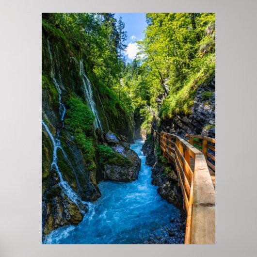 ウォーターフォールウィンバシクラムゴルジュウッドパスバイエルン ポスター (正面)