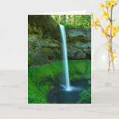 ウォーターフォールグリーティングカード カード (黄色い花)