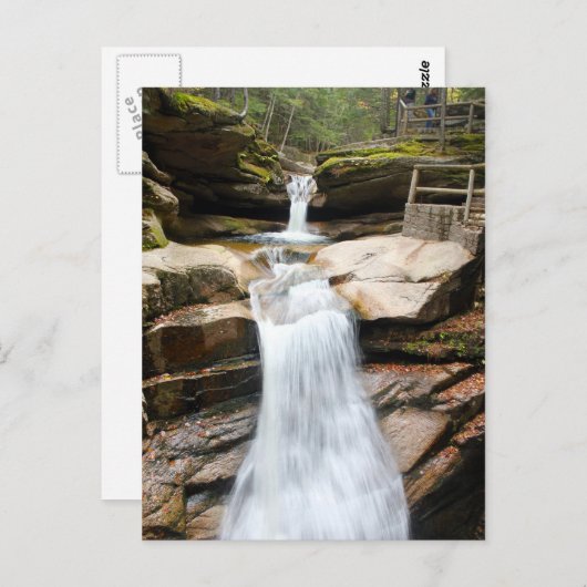 ウォーターフォールサバデーホワイトマウンテンズ写真 ポストカード (正面/裏面)