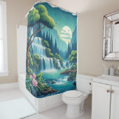 ウォーターフォールセレニティール自然 シャワーカーテン (インサイチュ)