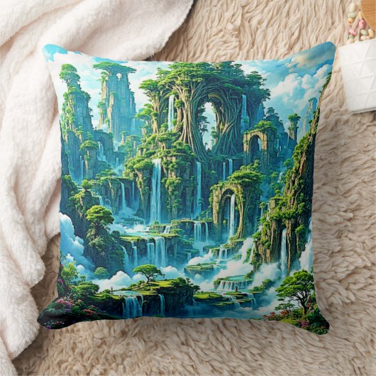 ウォーターフォールツリーキングダムドリーム クッション (ブランケット)