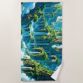 ウォーターフォールツリーキングダムドリーム ビーチタオル (正面)