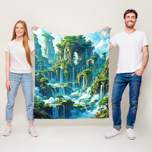 ウォーターフォールツリーキングダムドリーム フリースブランケット (インサイチュ)