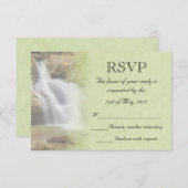 ウォーターフォールドウェディングRSVP 出欠カード (正面/裏面)
