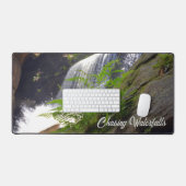 ウォーターフォールノースカロライナ山の風景 デスクマット (キーボード&マウス)