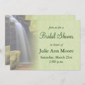 ウォーターフォールブライダルシャワー 招待状 (正面/裏面)