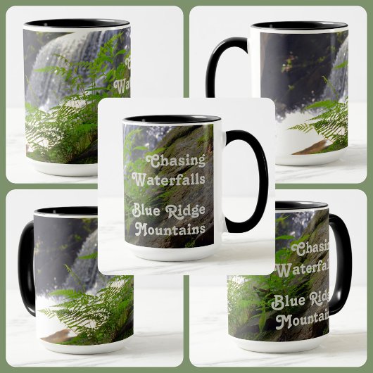 ウォーターフォールブルーリッジマウンテンズNC写真 マグカップ