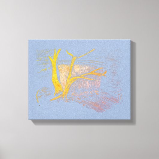 ウォーターフォールブルー/グレーキャンバス印刷 キャンバスプリント (正面)