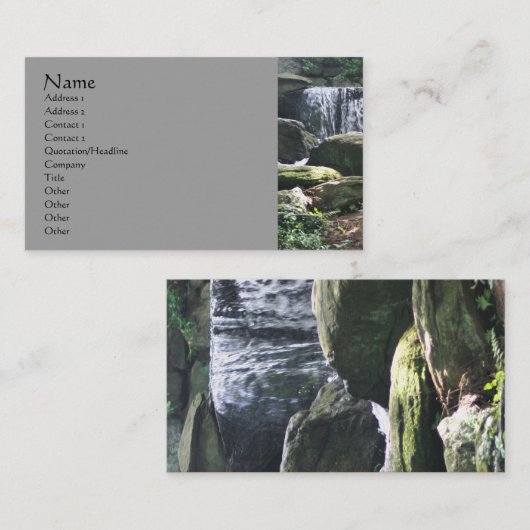 ウォーターフォールロックズ自然撮影名刺 名刺 (正面/裏面)