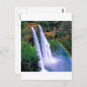 ウォーターフォールワイルアカウアイハワイ ポストカード (正面/裏面)