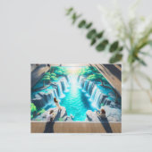 ウォーターフォールワールドチョーク通りアート ポストカード (スタンド正面)