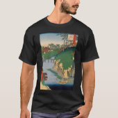 ウォーターフォールヴィンテージ浮世絵日本の術 Tシャツ (正面)