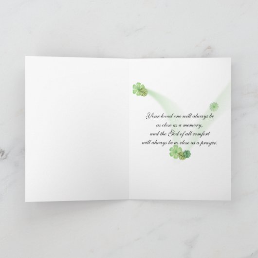 ウォーターフォール反射悔やみや弔慰 カード (内部)