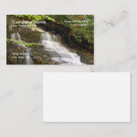 ウォーターフォール名刺 名刺 (正面/裏面)