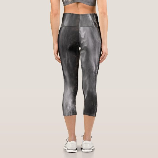 ウォーターフォール威厳のあるボカスロベニア白黒 カプリレギンス (裏面)