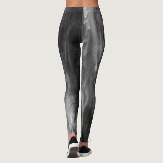 ウォーターフォール威厳のあるボカスロベニア白黒 レギンス (裏面)