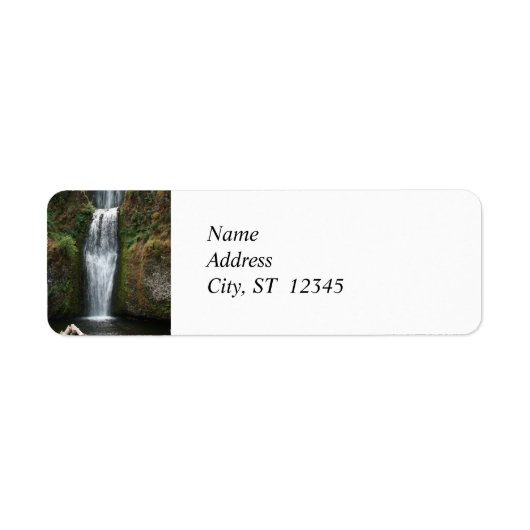 ウォーターフォール差出人住所ラベル ラベル (正面)