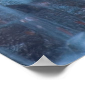 ウォーターフォール抽象芸術プリント ポスター (角)