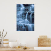 ウォーターフォール抽象芸術プリント ポスター (キッチン)