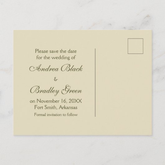 ウォーターフォール日付はがきを保存 案内ポストカード (裏面)