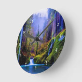 ウォーターフォール時計 ラウンド壁時計 (傾斜)