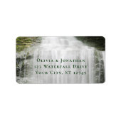 ウォーターフォール結婚カントリー屋外アドレス ラベル (正面)
