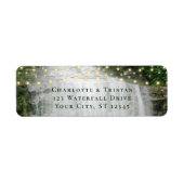 ウォーターフォール結婚ストリングライトの差出人住所 ラベル (正面)