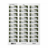 ウォーターフォール結婚ストリングライトの差出人住所 ラベル (フルシート)