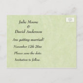 ウォーターフォール結婚式の日付はがきを保存 案内ポストカード (裏面)