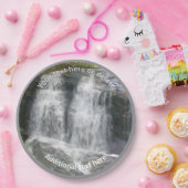 ウォーターフォール自然アーパーソナライズされたトパーティー ペーパープレート (パーティー)