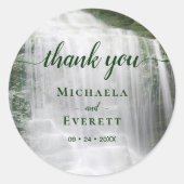 ウォーターフォール自然結婚屋外サンキュー ラウンドシール (正面)