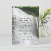 ウォーターフォール自然結婚屋外 招待状 (スタンド正面)