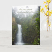 ウォーターフォール記念日グリーティングカード カード (黄色い花)