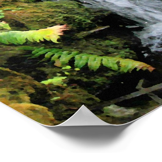 ウォーターフォール6ベネズエラのジャングルランドスケープファインアート ポスター (角)