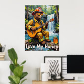 ウォーターフォール・セレナーデ：クマの音響流れ ポスター (ホームオフィス)