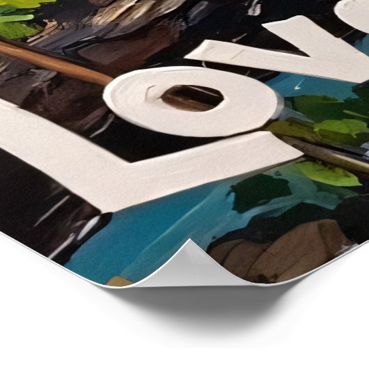 ウォーターフォール・セレナーデ：クマの音響流れ ポスター (角)