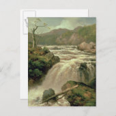 ウォーターフォールRiver Neath,サウスウェールズ ポストカード (正面/裏面)