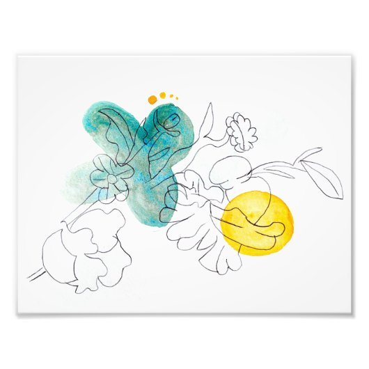 ウォーターフラワーズプリント フォトプリント            (正面)